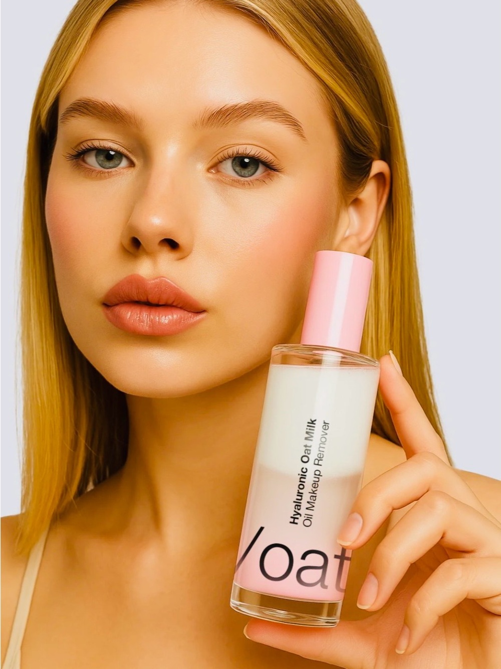 toyfactory oatbae Hyaluronic Oat Milk Oil Makeup Remover — Pink